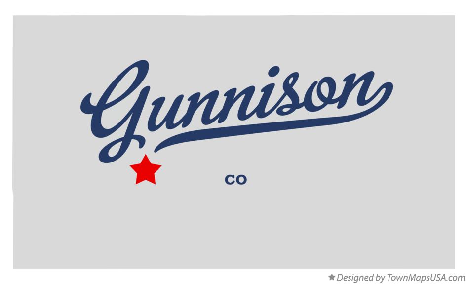 Map of Gunnison Colorado CO