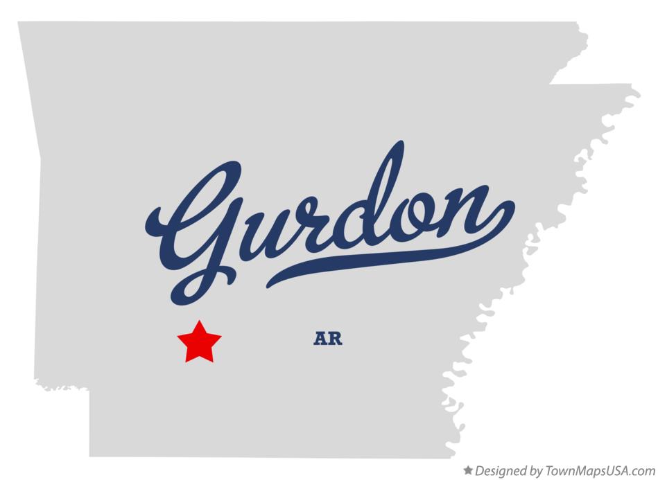 Map of Gurdon Arkansas AR