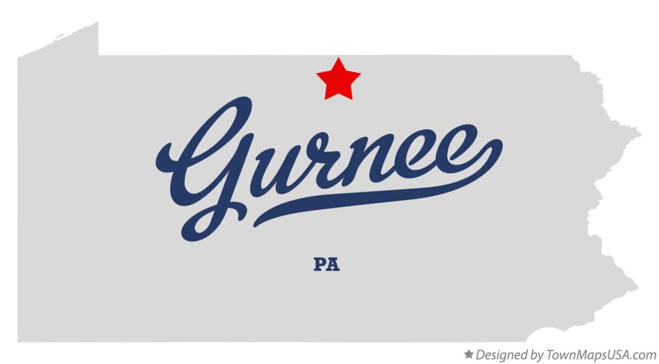 Map of Gurnee Pennsylvania PA