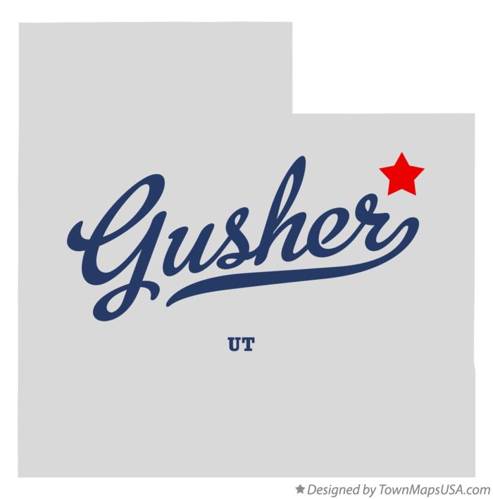 Map of Gusher Utah UT
