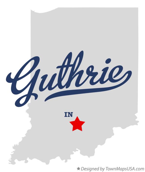 Map of Guthrie Indiana IN