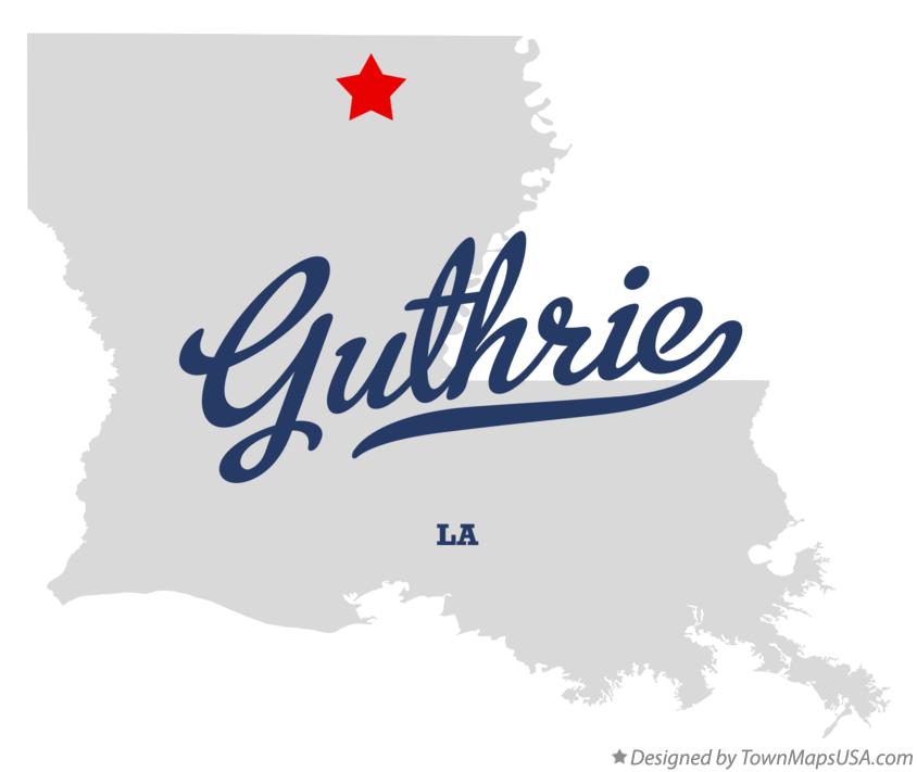 Map of Guthrie Louisiana LA