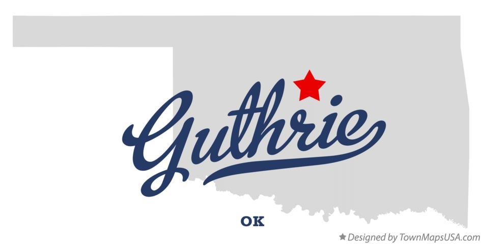 Map of Guthrie Oklahoma OK