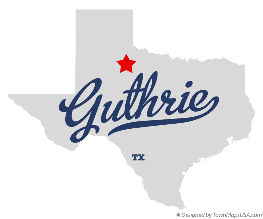 Map of Guthrie Texas TX