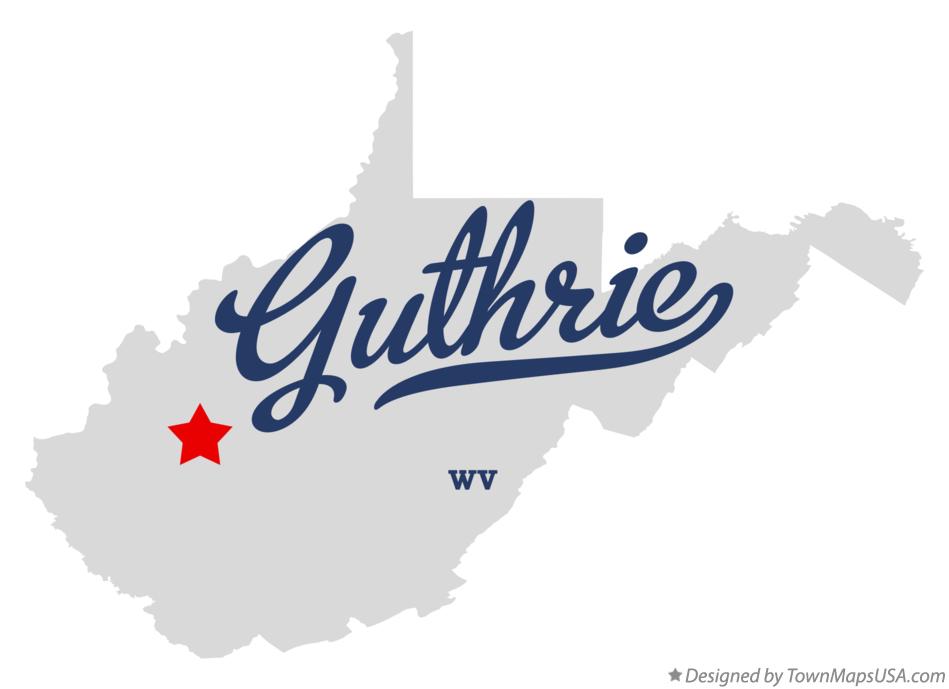 Map of Guthrie West Virginia WV