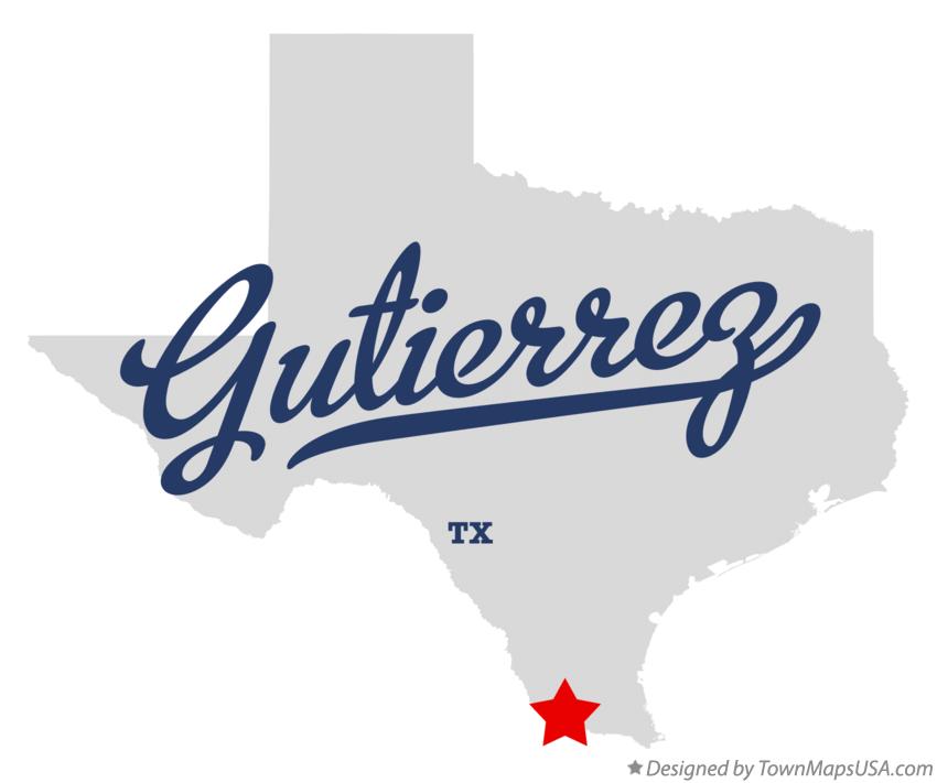 Map of Gutierrez Texas TX