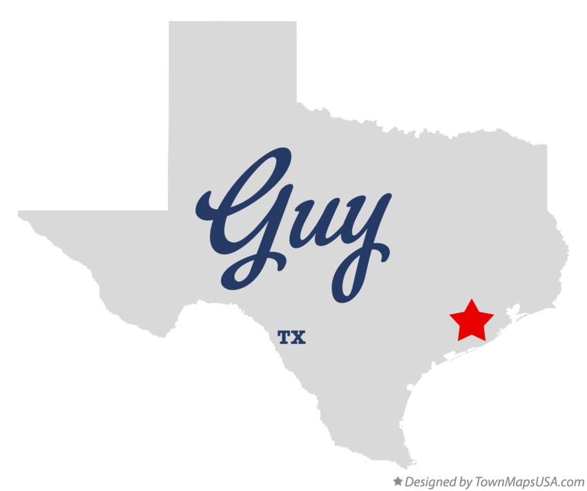 Map of Guy Texas TX