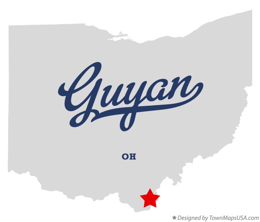 Map of Guyan Ohio OH