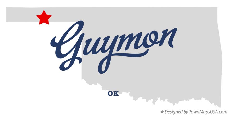 Map of Guymon Oklahoma OK