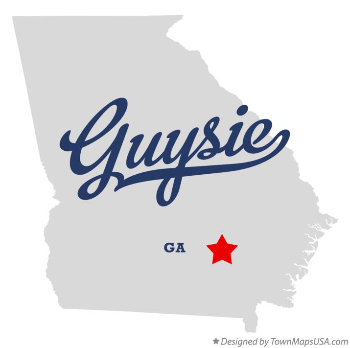 Map of Guysie Georgia GA