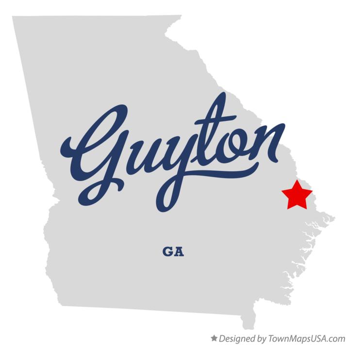 Map of Guyton Georgia GA