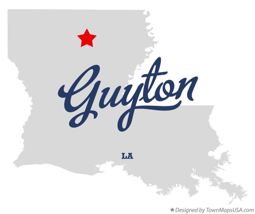 Map of Guyton Louisiana LA