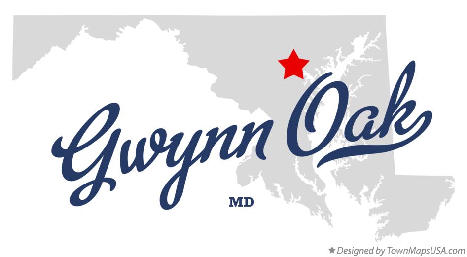 Map of Gwynn Oak Maryland MD