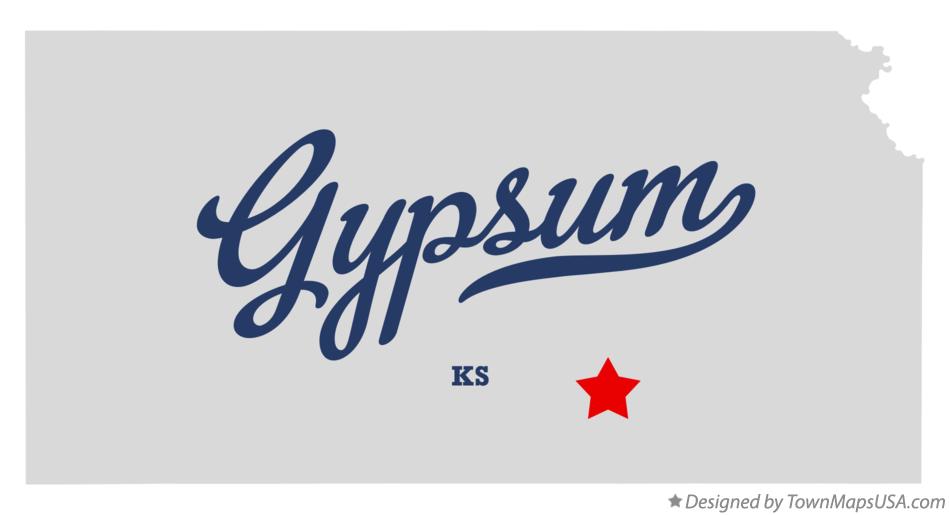 Map of Gypsum Kansas KS