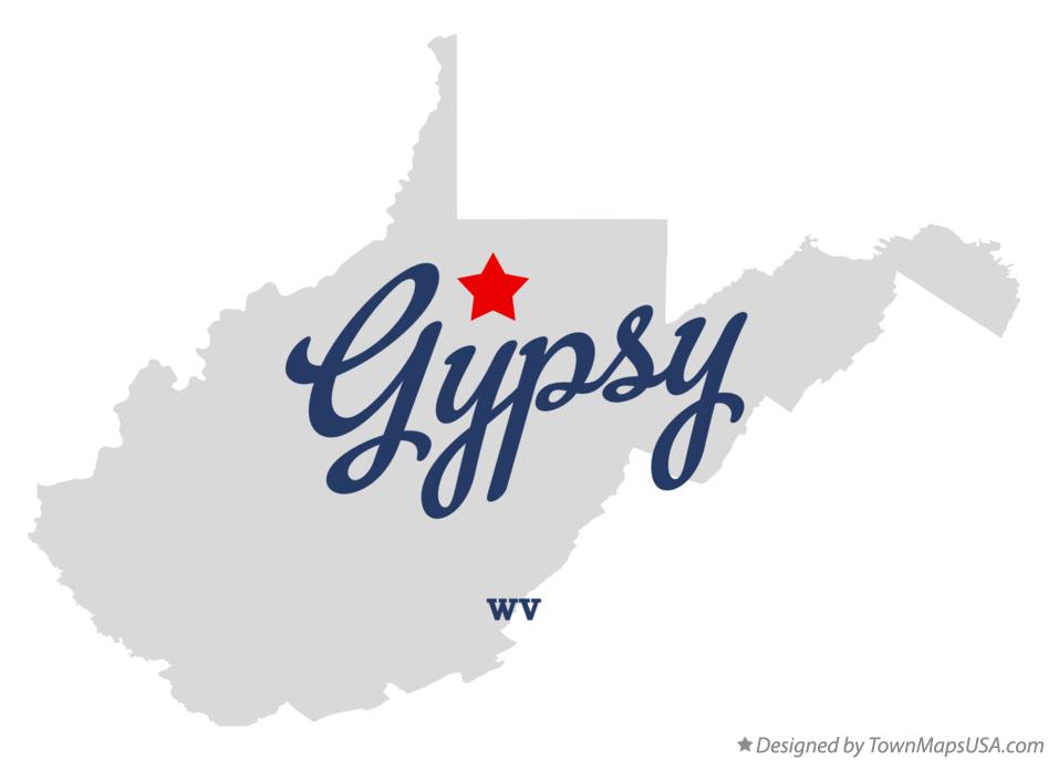 Map of Gypsy West Virginia WV