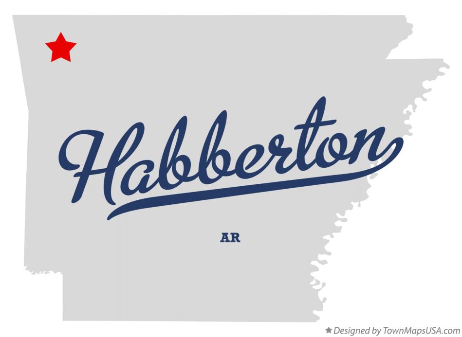 Map of Habberton Arkansas AR