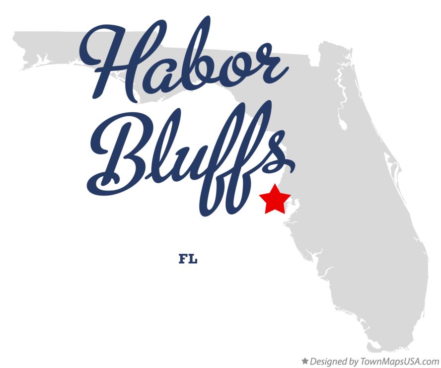Map of Habor Bluffs Florida FL