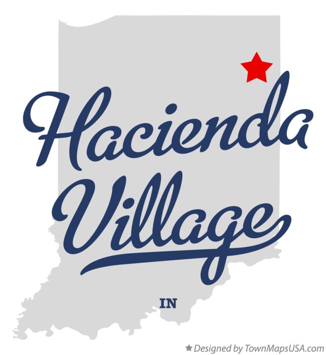 Map of Hacienda Village Indiana IN