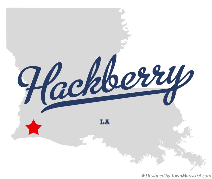 Map of Hackberry Louisiana LA