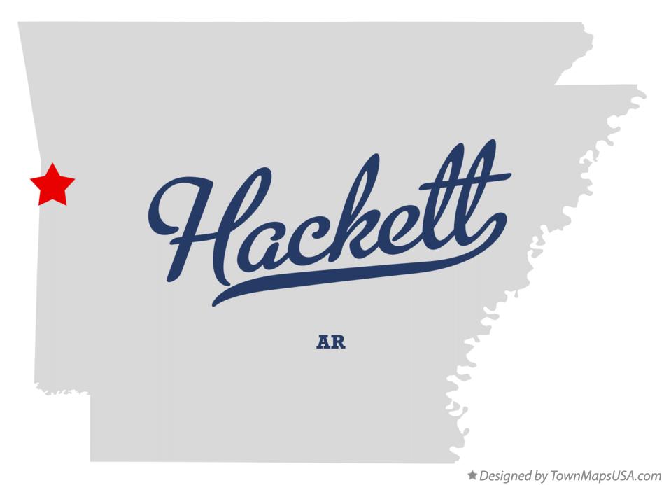 Map of Hackett Arkansas AR