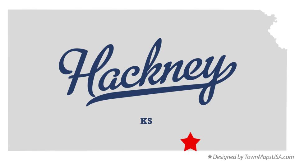 Map of Hackney Kansas KS