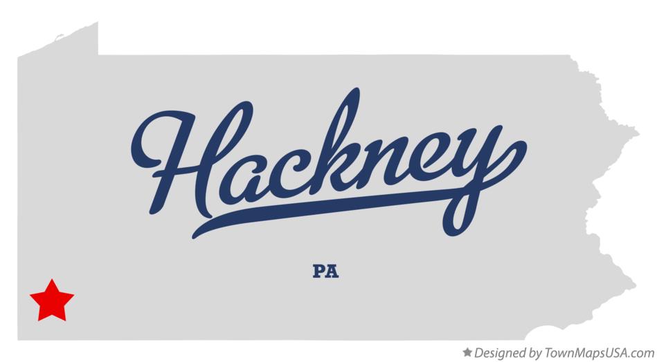 Map of Hackney Pennsylvania PA
