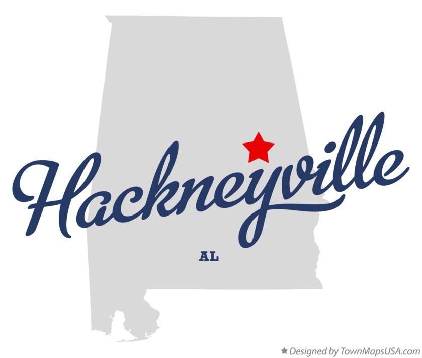 Map of Hackneyville Alabama AL