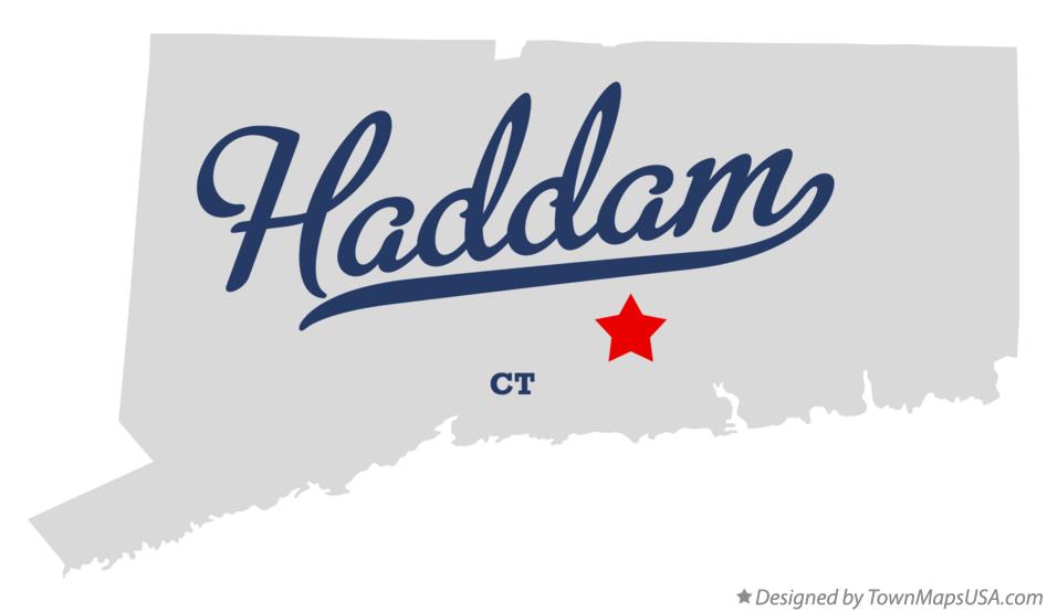 Map of Haddam Connecticut CT