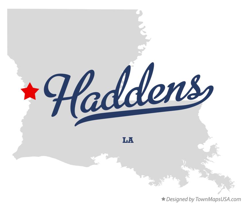Map of Haddens Louisiana LA