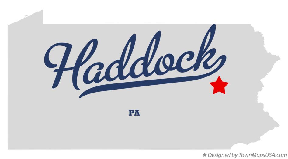 Map of Haddock Pennsylvania PA