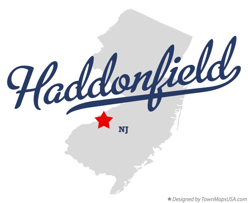 Map of Haddonfield New Jersey NJ