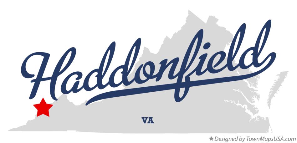 Map of Haddonfield Virginia VA