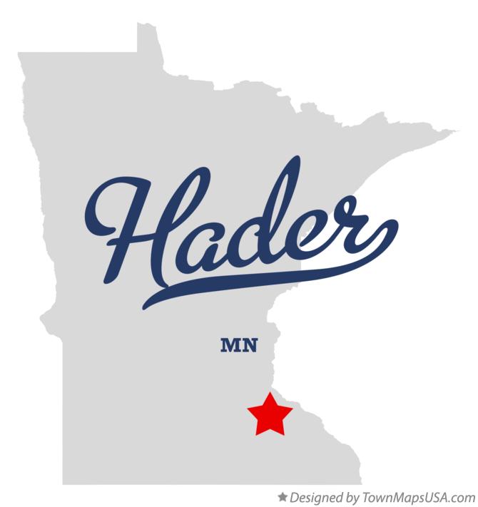 Map of Hader Minnesota MN