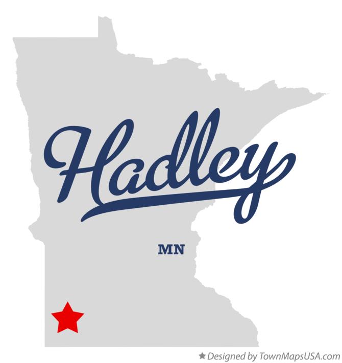 Map of Hadley Minnesota MN
