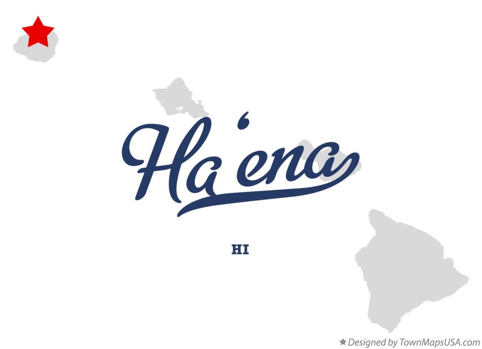 Map of Hā‘ena Hawaii HI