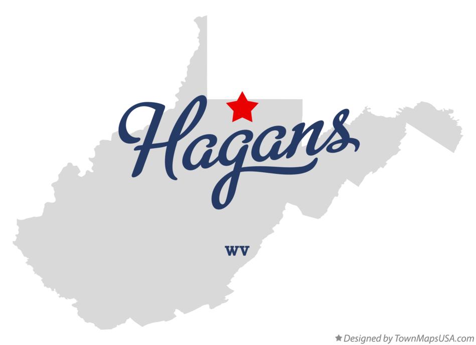 Map of Hagans West Virginia WV