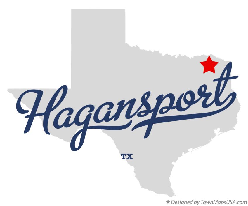 Map of Hagansport Texas TX