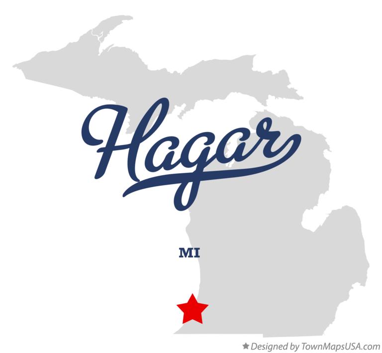 Map of Hagar Michigan MI