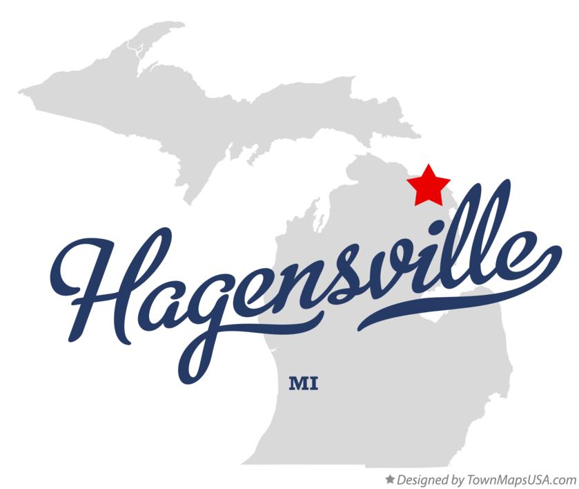 Map of Hagensville Michigan MI
