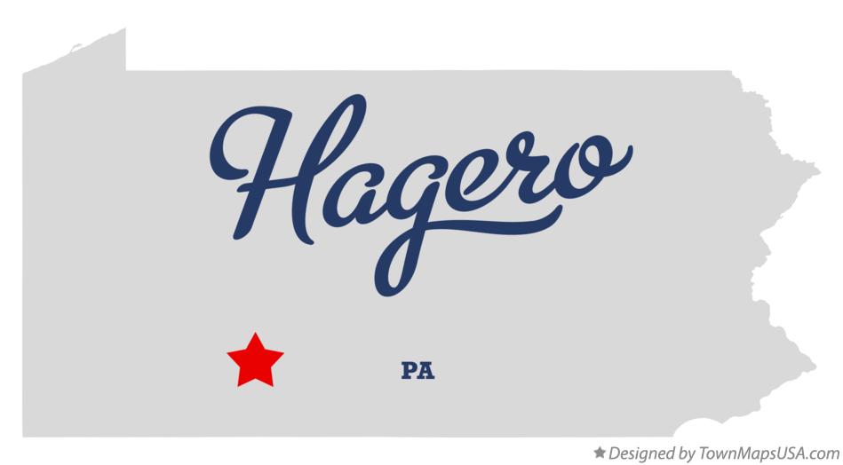 Map of Hagero Pennsylvania PA
