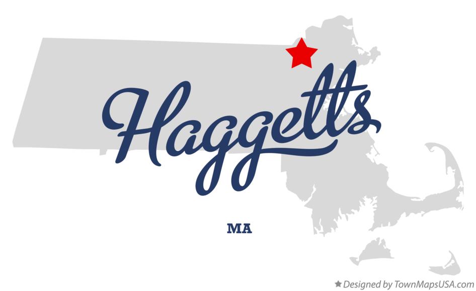 Map of Haggetts Massachusetts MA