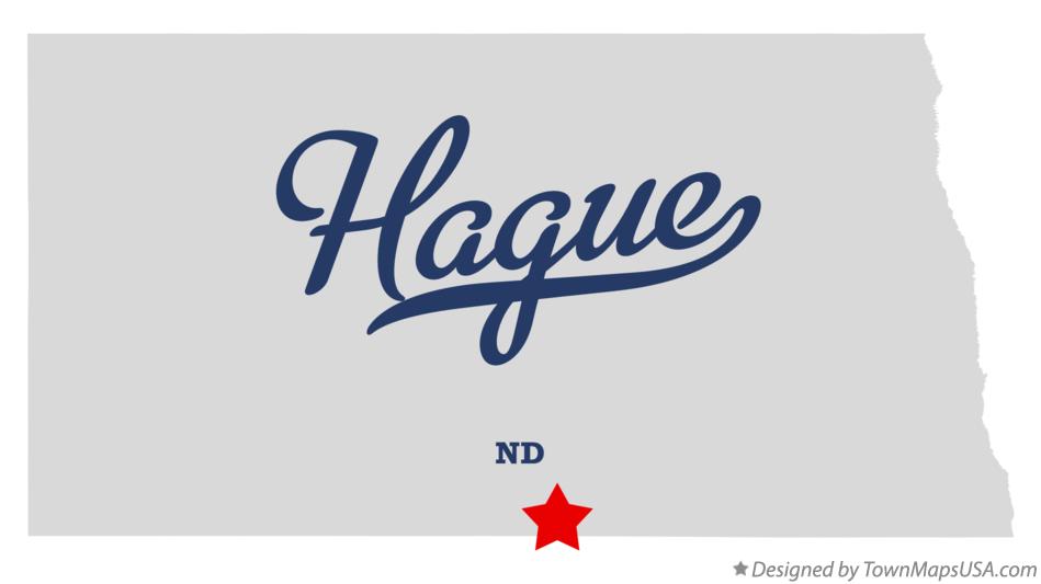 Map of Hague North Dakota ND