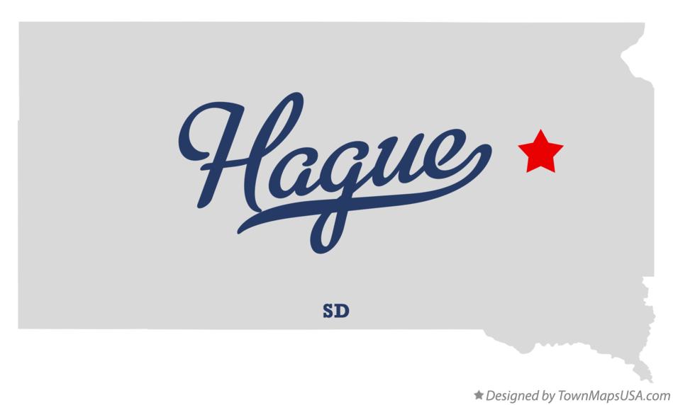 Map of Hague South Dakota SD