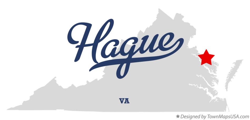 Map of Hague Virginia VA
