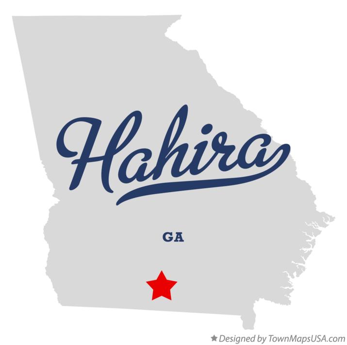 Map of Hahira Georgia GA