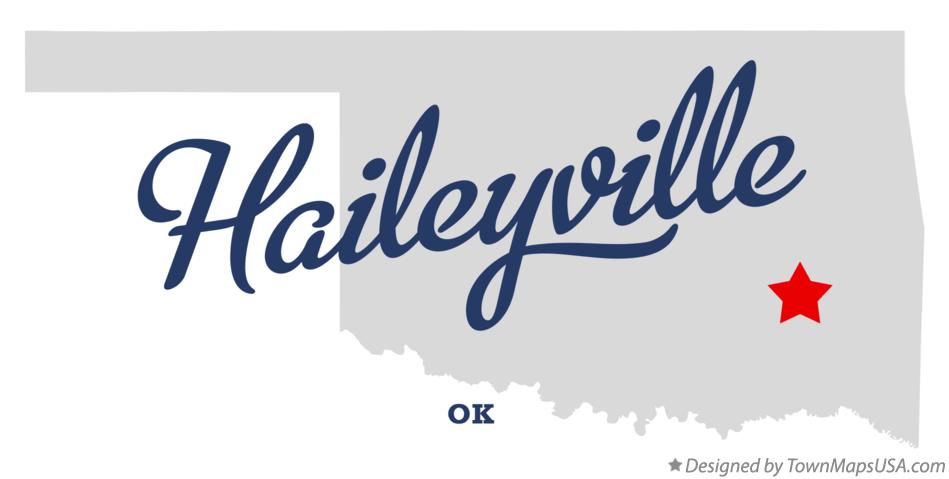Map of Haileyville Oklahoma OK