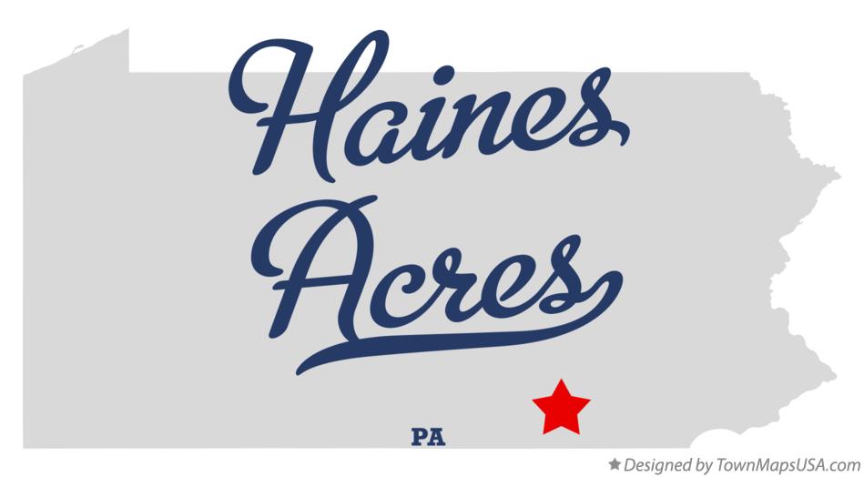 Map of Haines Acres Pennsylvania PA