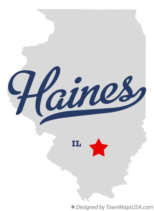 Map of Haines Illinois IL