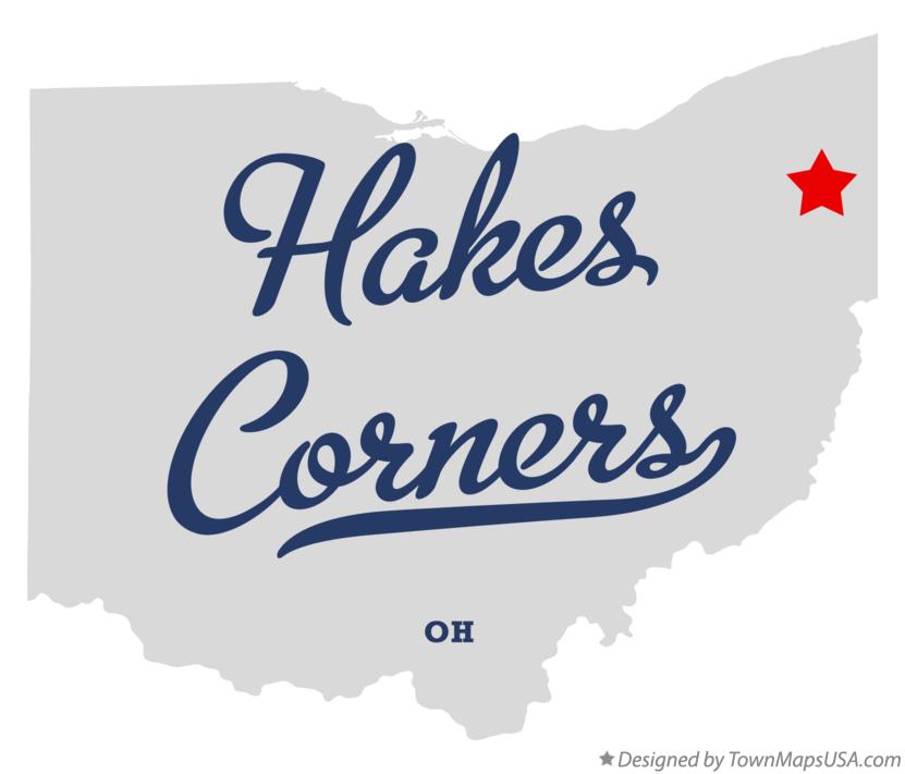 Map of Hakes Corners Ohio OH