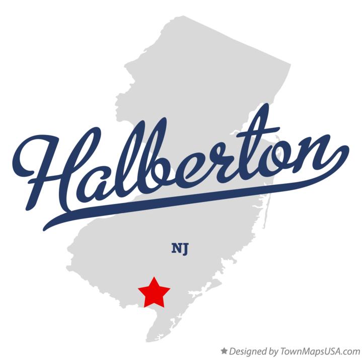 Map of Halberton New Jersey NJ